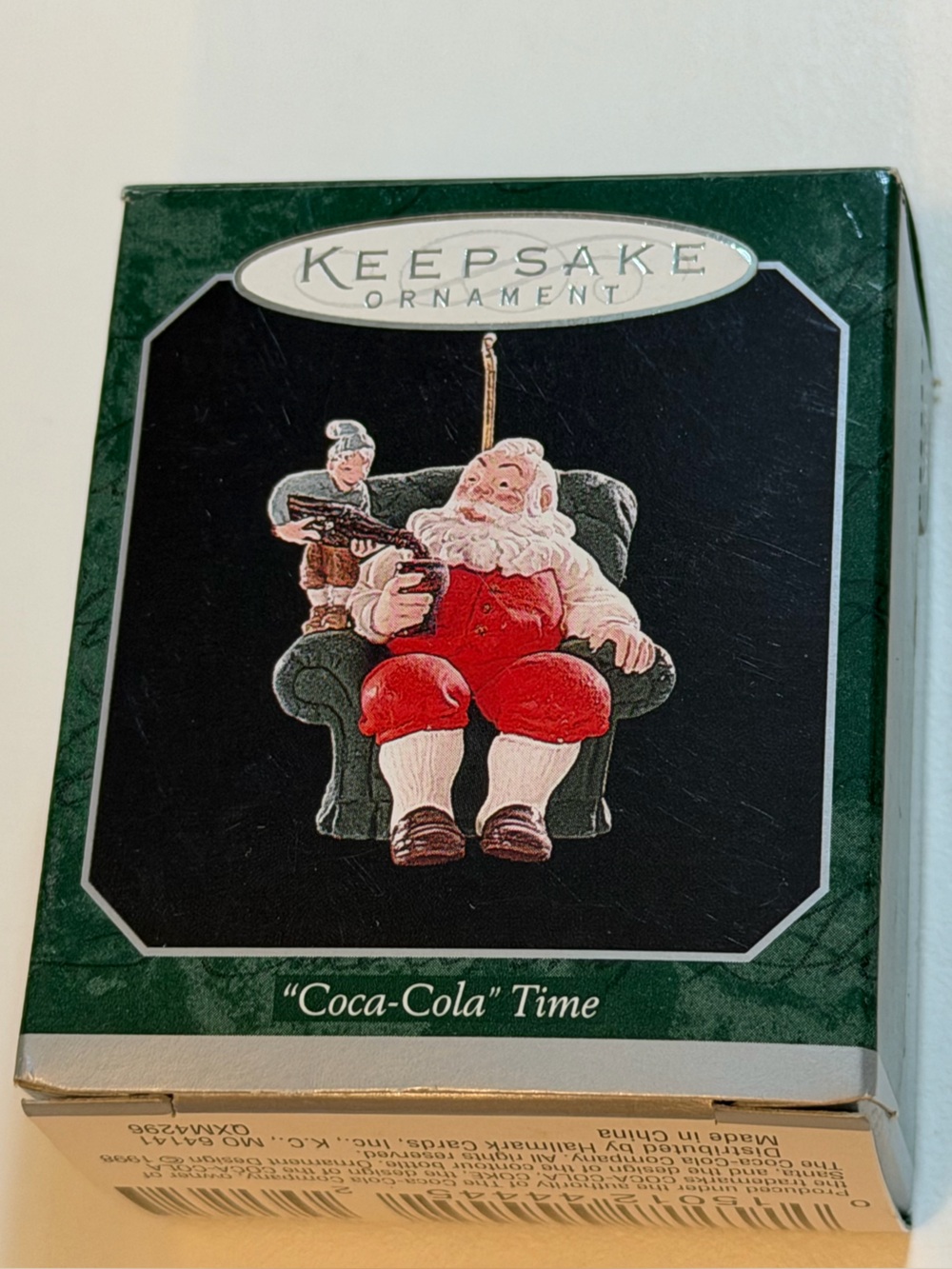 Hallmark 1998 Coca-Cola Time Miniature Ornament Vtg Classic Santa Holiday Decor